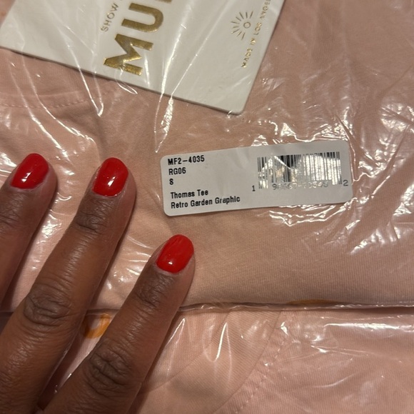 Show Me Your Mumu Thomas Graphic Tee Retro Garden Pink Floral Small Medium - Picture 6 of 6